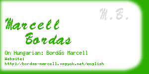marcell bordas business card